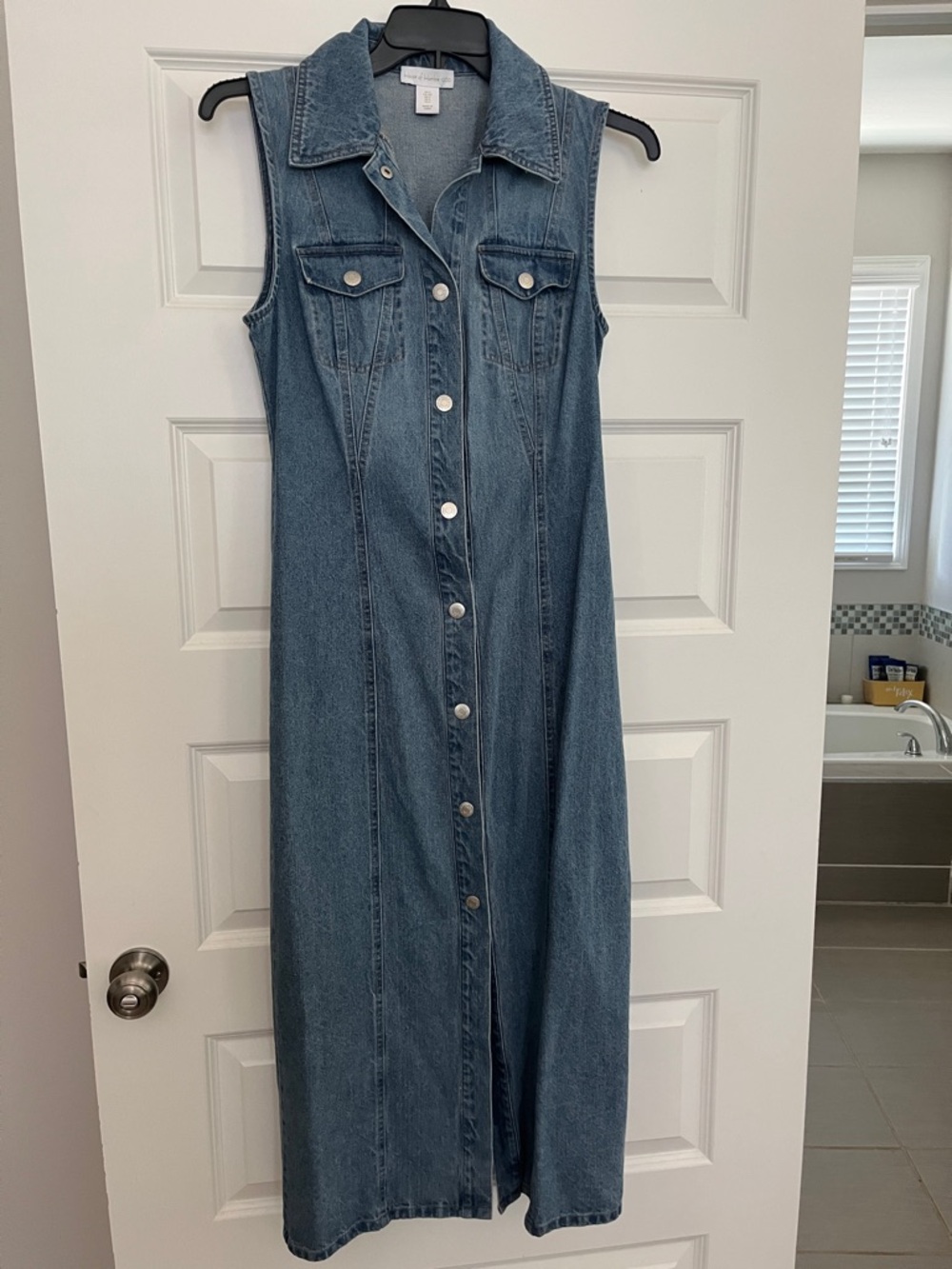 House of Harlow 1960 Sleeveless Denim Maxi Dress - Blue
